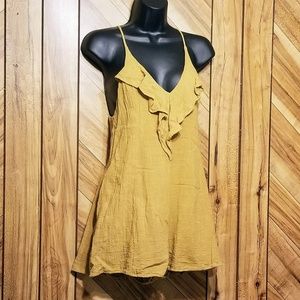 LUSH V-Neck Ruffle Short Romper